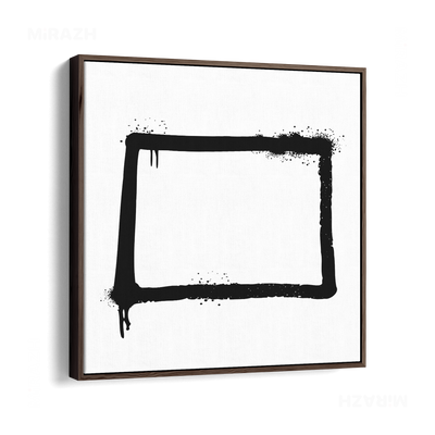 OpenSquare Framed Canvas 04 Dark Wood