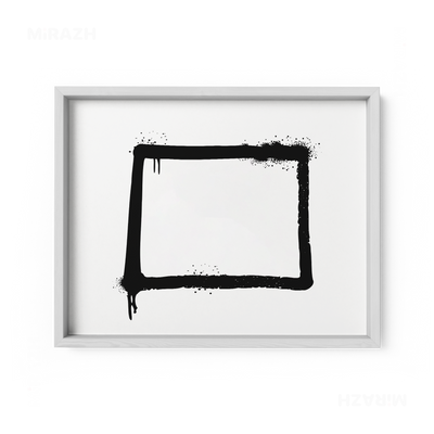 OpenSquare Framed Poster 03 White Wood