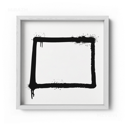 OpenSquare Framed Poster 04 White Wood