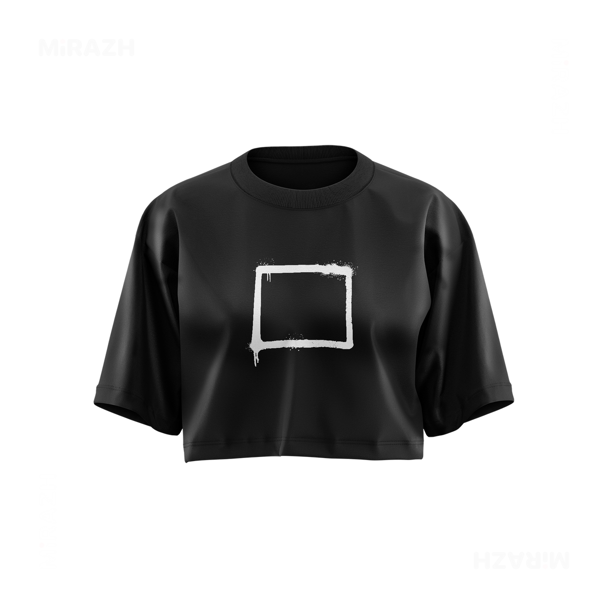 OpenSquare Over Sized Crop Top 01 Black