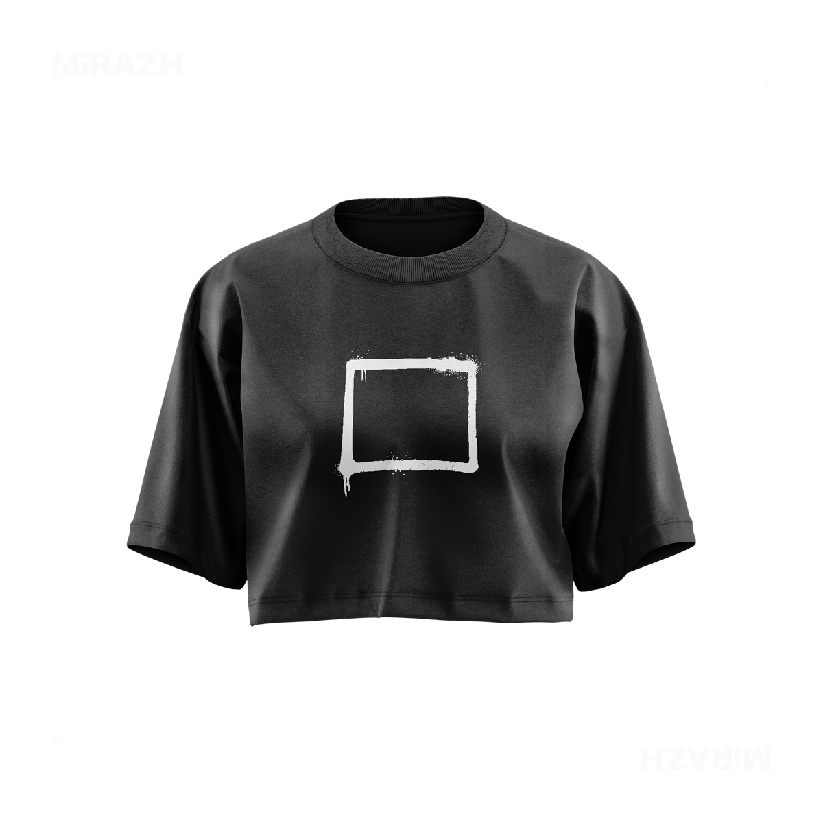 OpenSquare Over Sized Crop Top 01 Faded Black