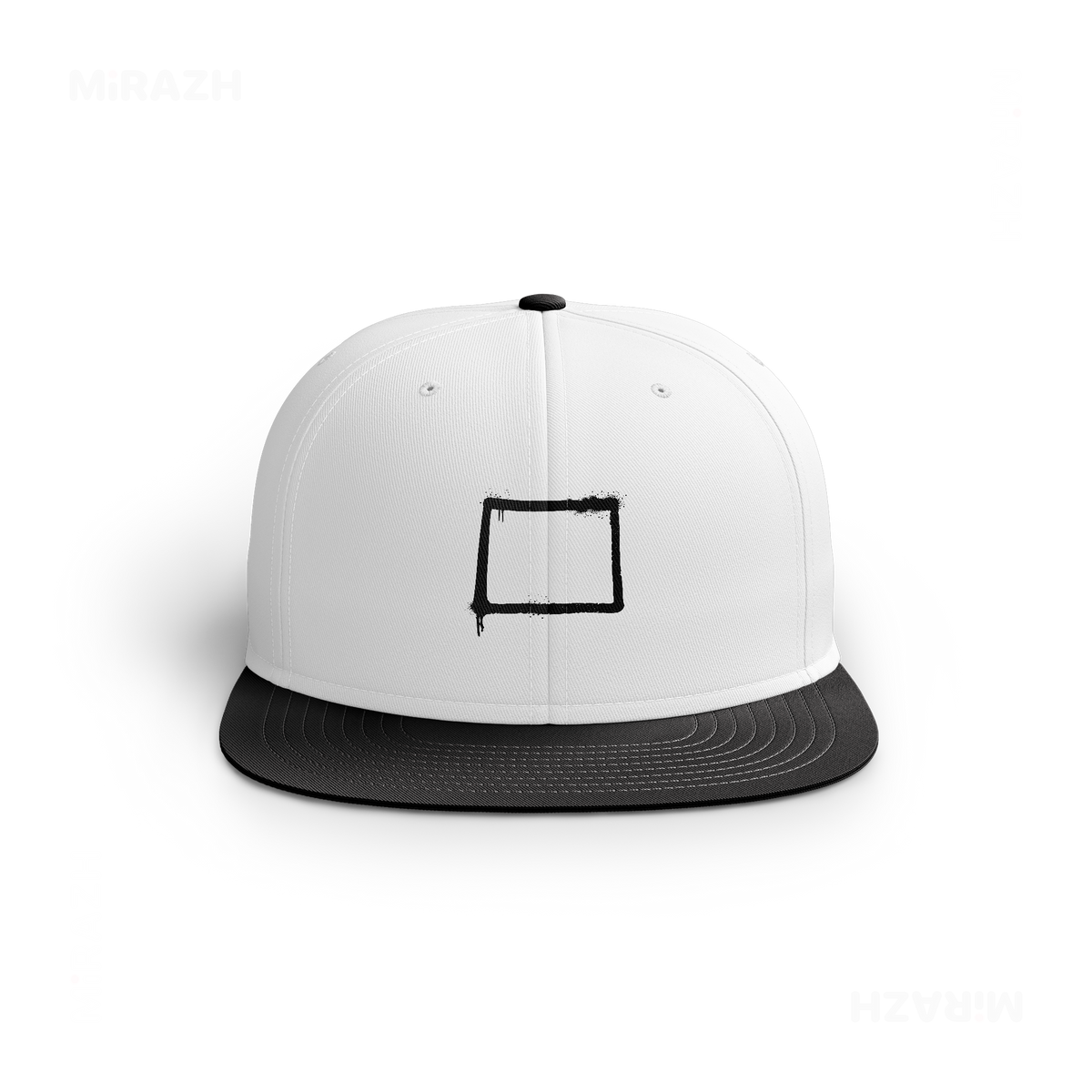 OpenSquare Snapback Caps 01 White Black DTF