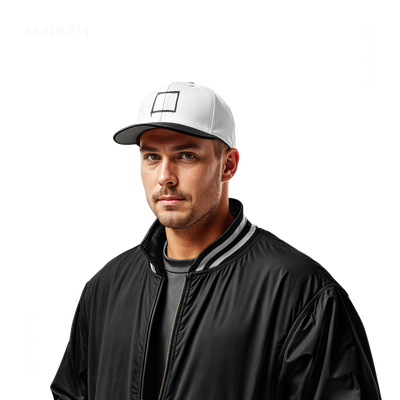OpenSquare Snapback Caps 02 White Black DTF