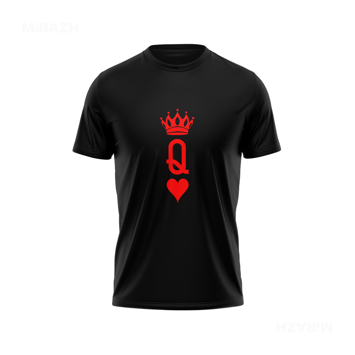 QueenOfHearts Adult T Shirt 01 Black
