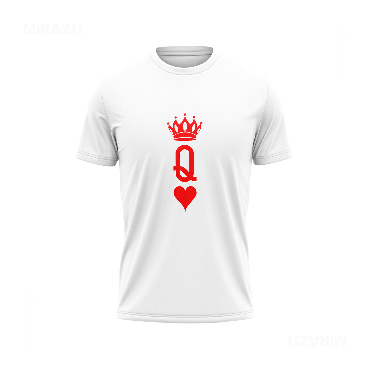 QueenOfHearts Adult T Shirt 01 White