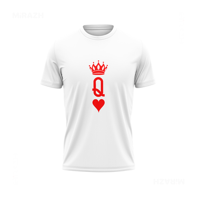 QueenOfHearts Adult T Shirt 01 White