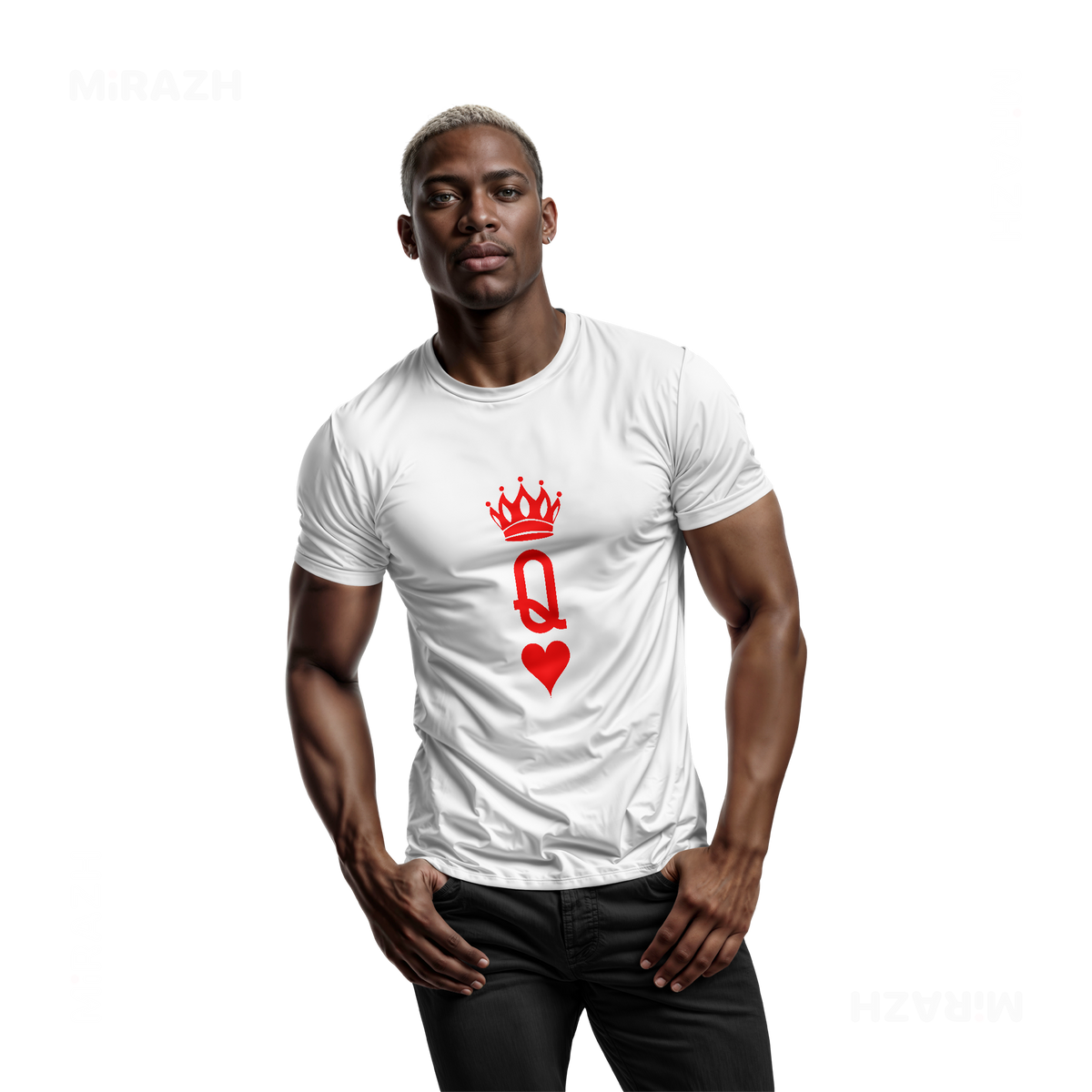 QueenOfHearts Adult T Shirt 02 White