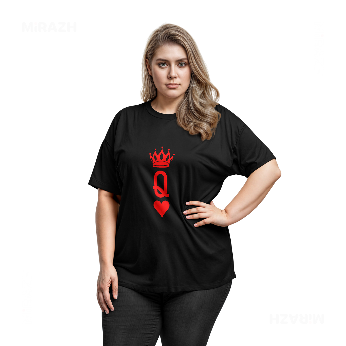 QueenOfHearts Adult T Shirt 03 Black