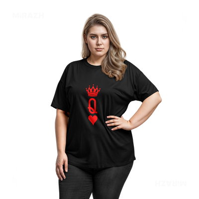 QueenOfHearts Adult T Shirt 03 Black