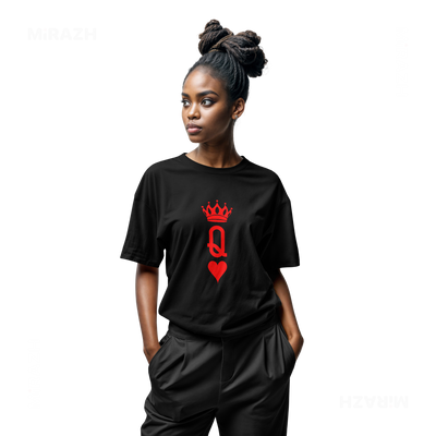QueenOfHearts Adult T Shirt 04 Black