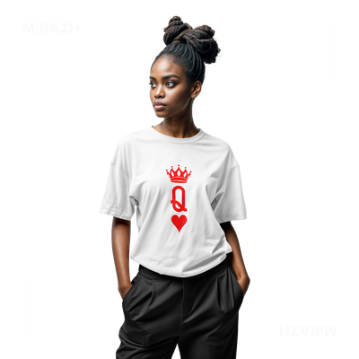 QueenOfHearts Adult T Shirt 04 White