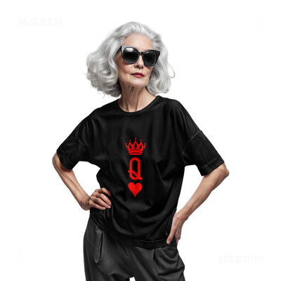 QueenOfHearts Adult T Shirt 07 Black