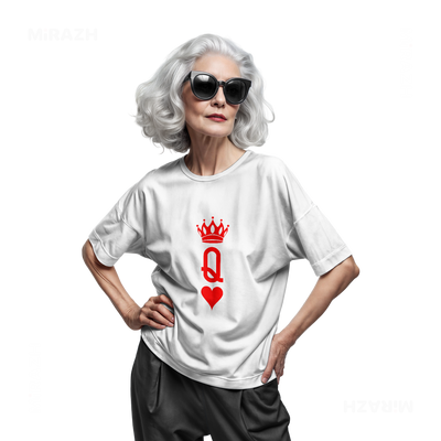 QueenOfHearts Adult T Shirt 07 White