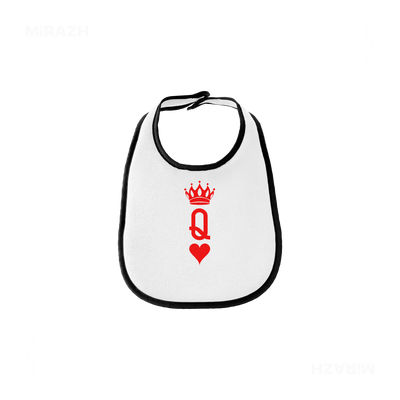 QueenOfHearts Baby Bibs 01 White Black