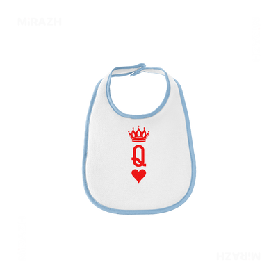 QueenOfHearts Baby Bibs 01 White Lightblue