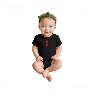 QueenOfHearts Baby Onesies 02 Black