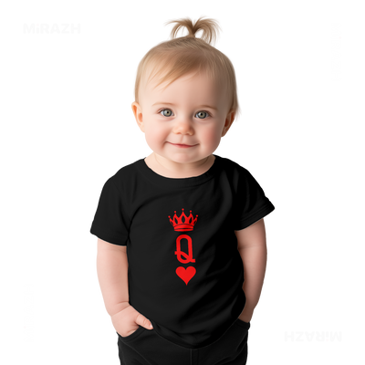 QueenOfHearts Baby T Shirt 02 Black