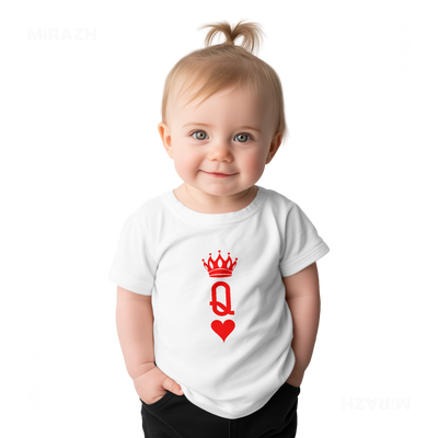 QueenOfHearts Baby T Shirt 02 White
