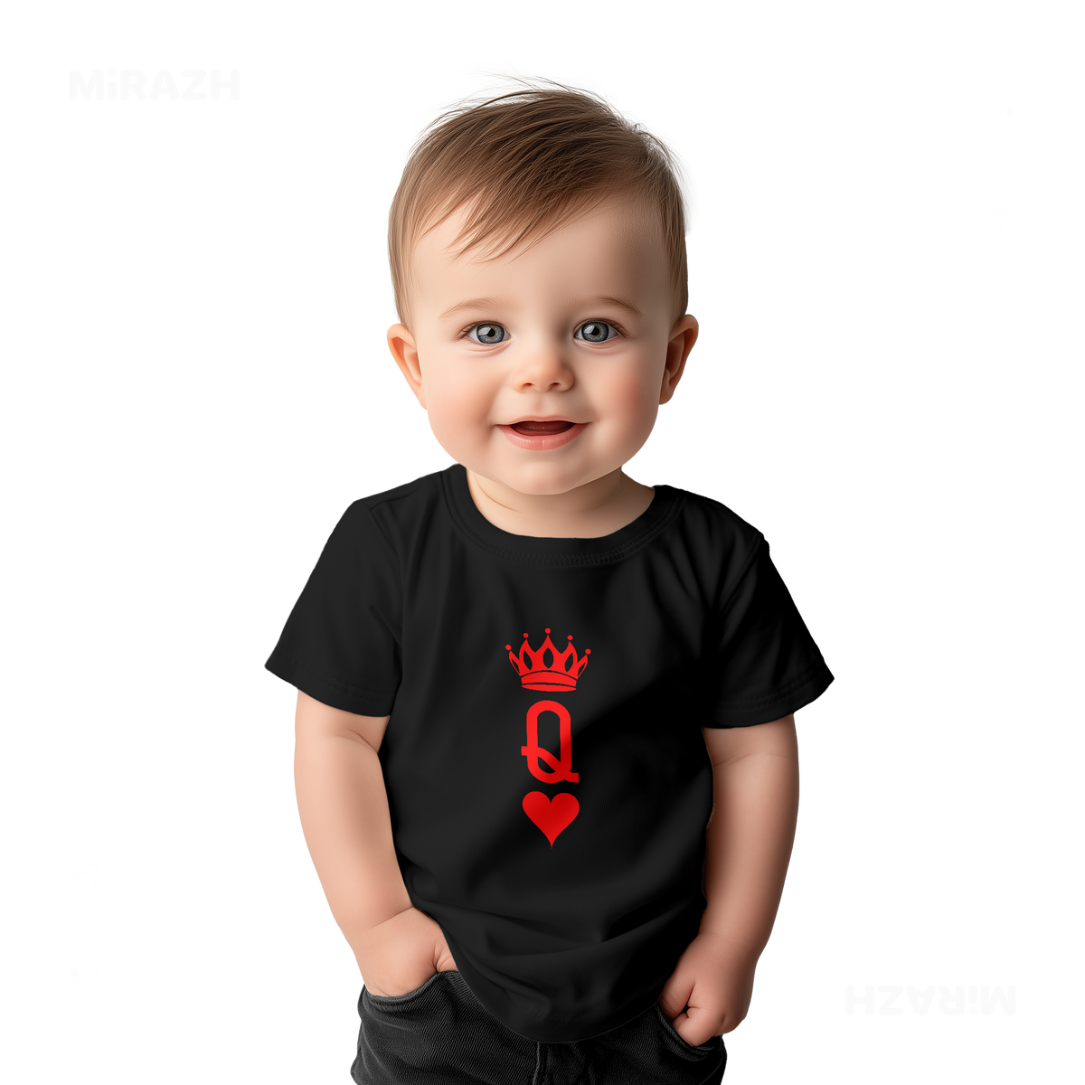 QueenOfHearts Baby T Shirt 03 Black