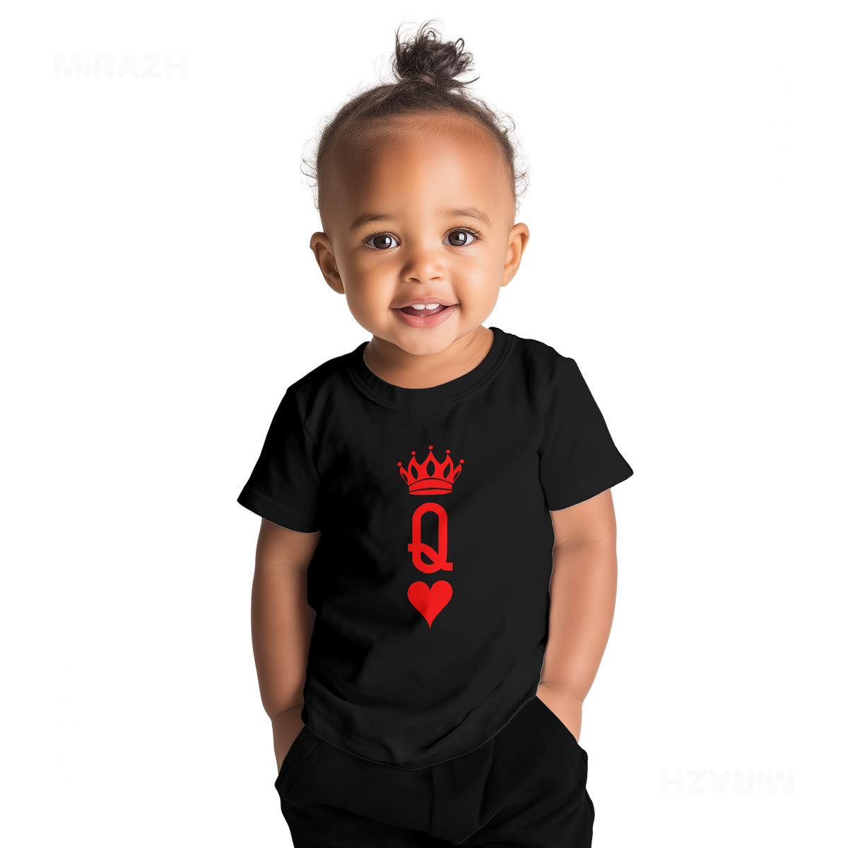 QueenOfHearts Baby T Shirt 04 Black