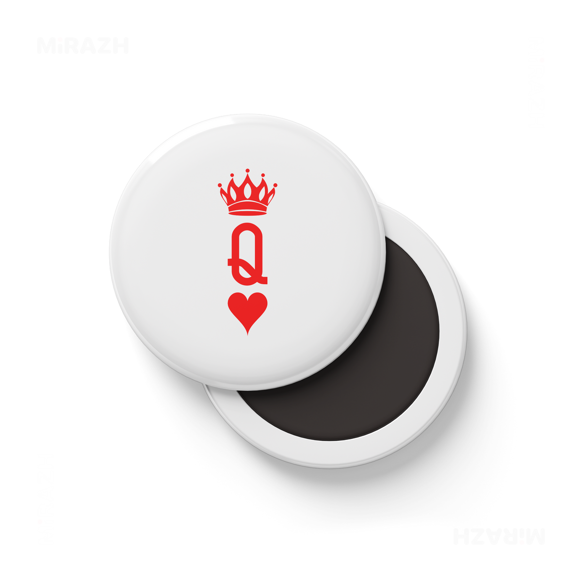 QueenOfHearts Button Magnet 01 Round