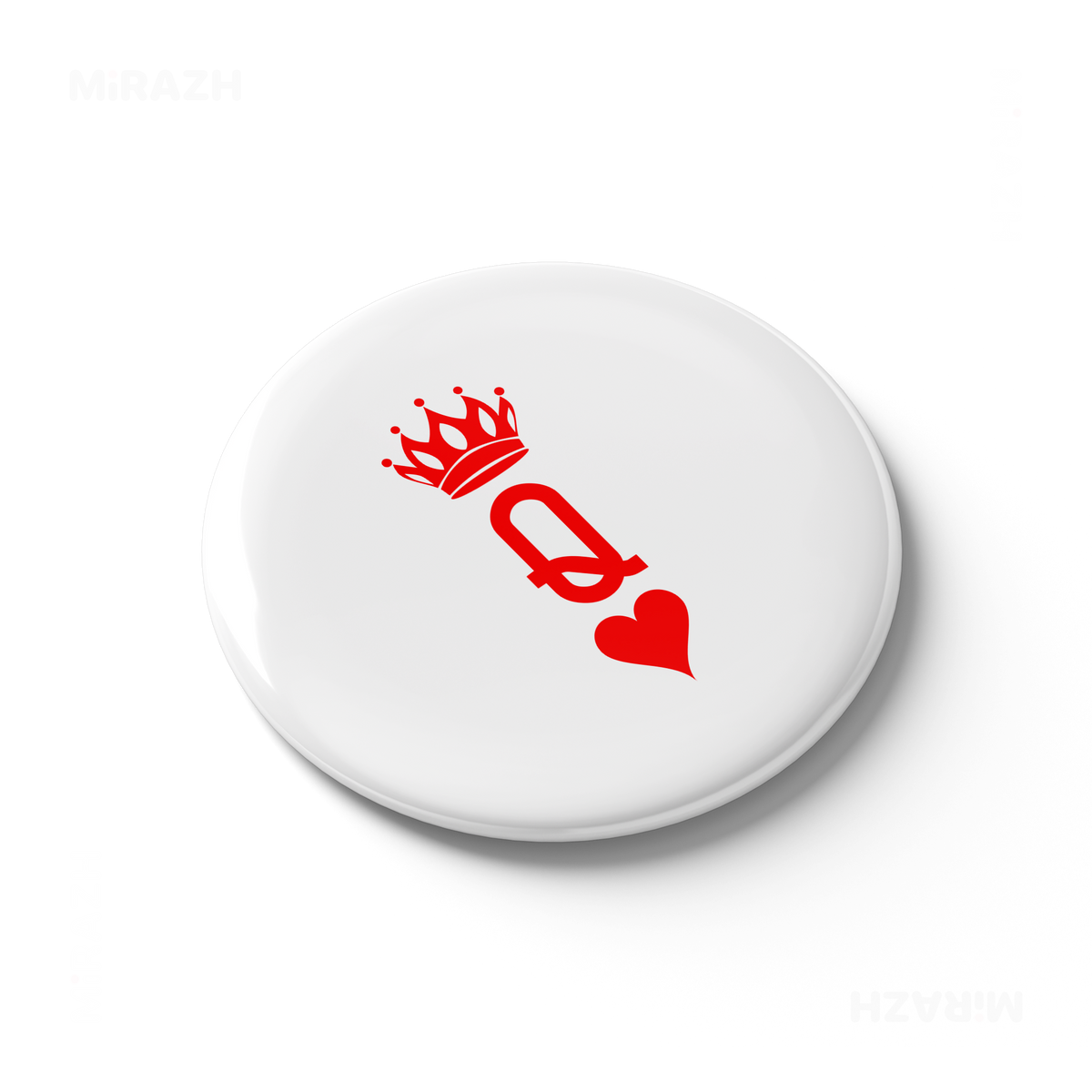 QueenOfHearts Button Magnet 03 Round