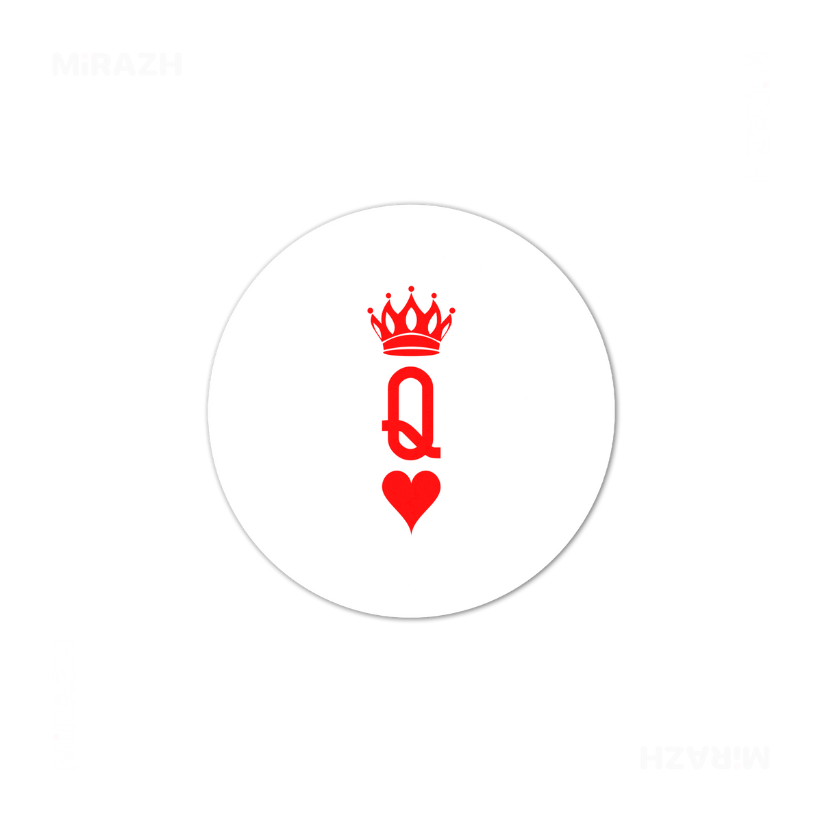 QueenOfHearts Ceramic Coaster 03 Round