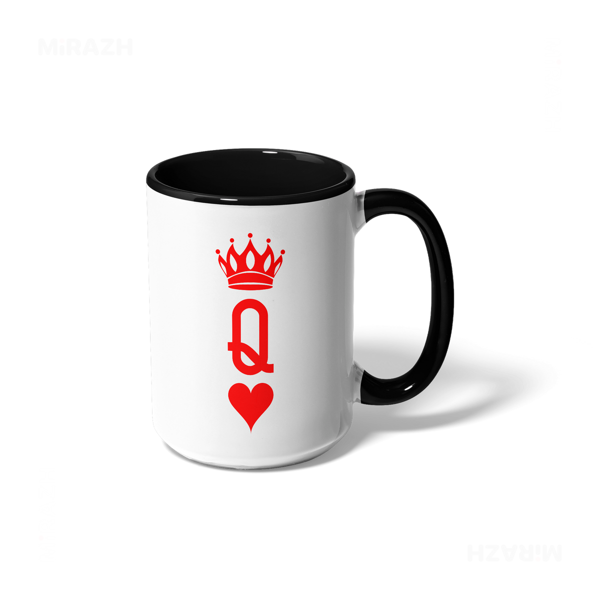 QueenOfHearts Ceramic Mug 01 White Black