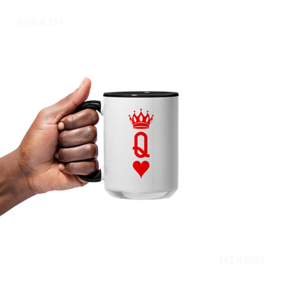 QueenOfHearts Ceramic Mug 05 White Black