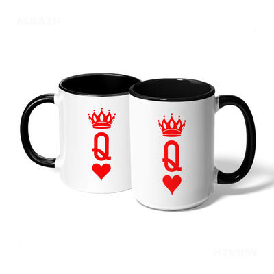 QueenOfHearts Ceramic Mug 07 White Black