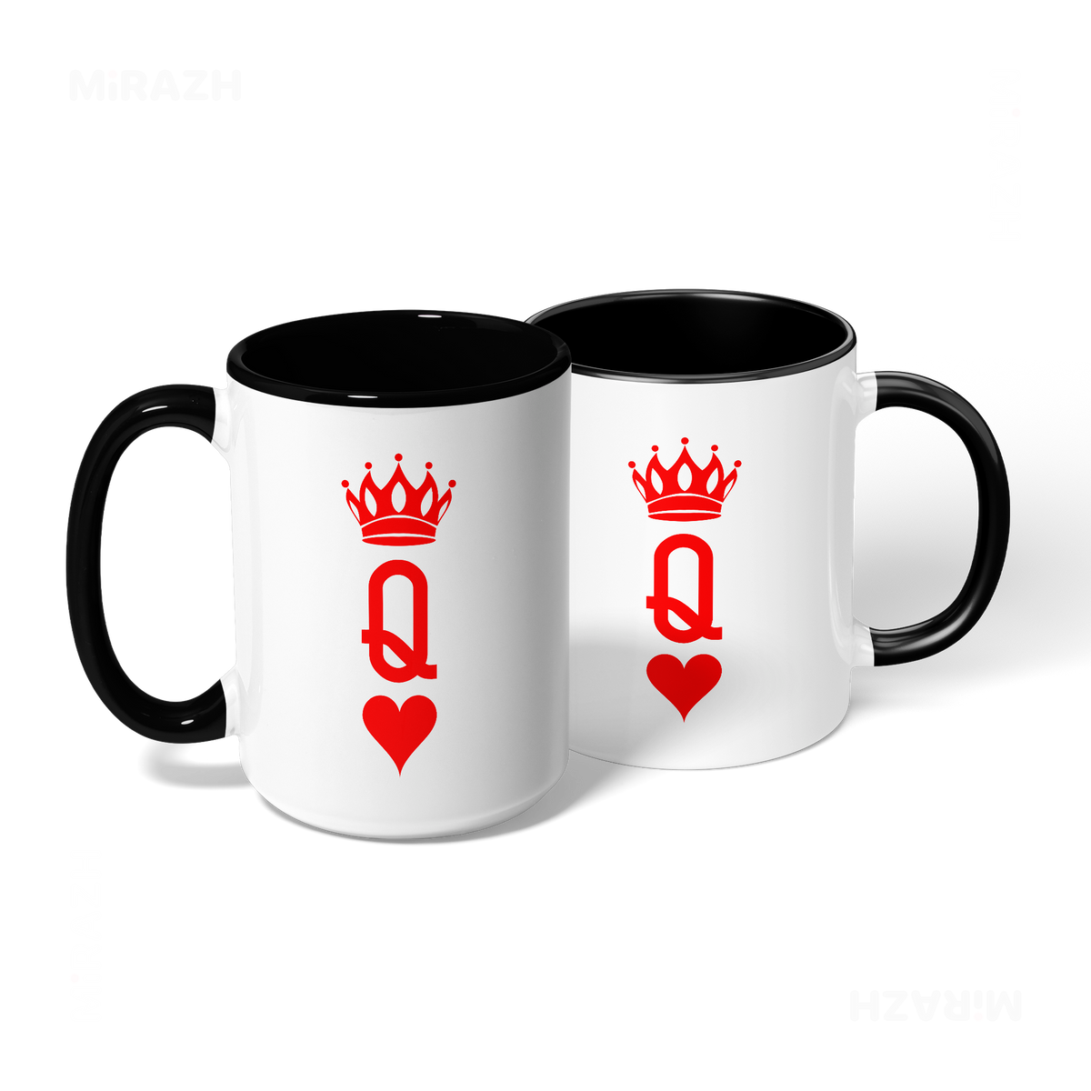 QueenOfHearts Ceramic Mug 08 White Black