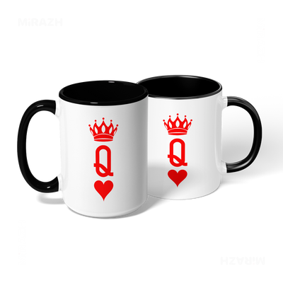 QueenOfHearts Ceramic Mug 08 White Black