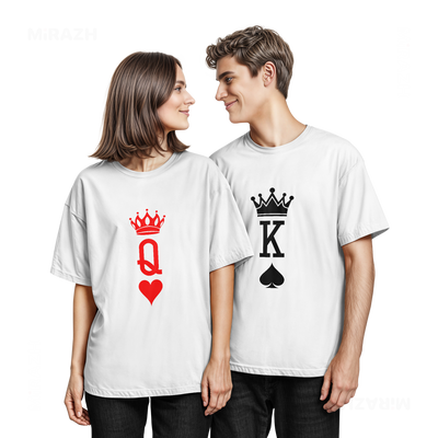 QueenOfHearts Couple T Shirt 05 White