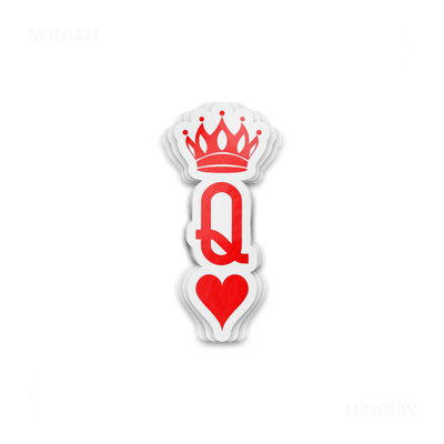 QueenOfHearts Die Cut Outdoor Sticker 01 Clear
