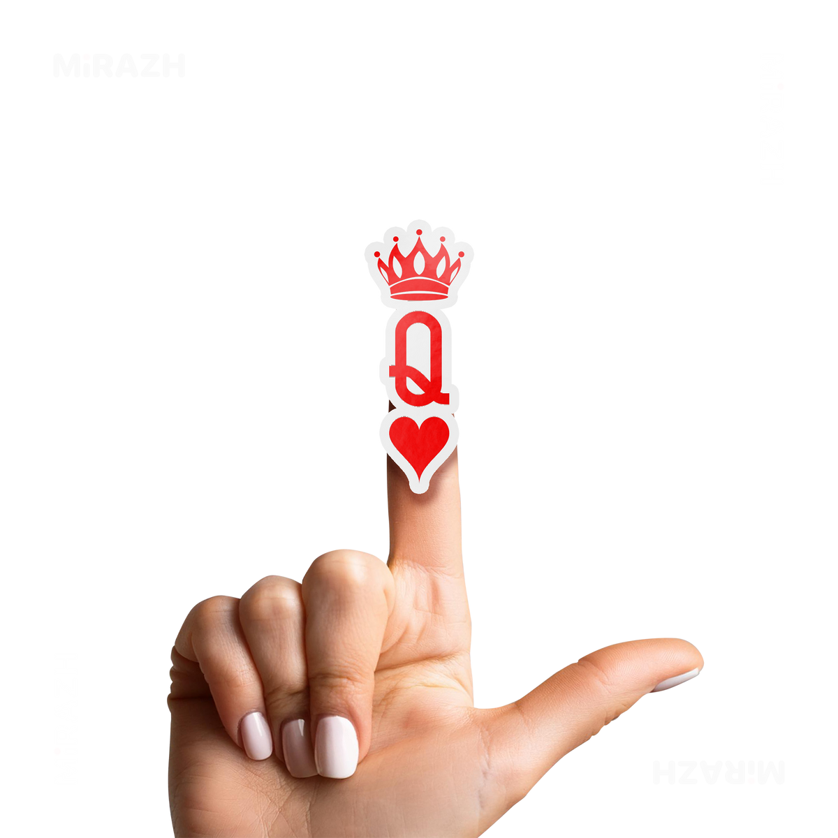 QueenOfHearts Die Cut Outdoor Sticker 02 Clear