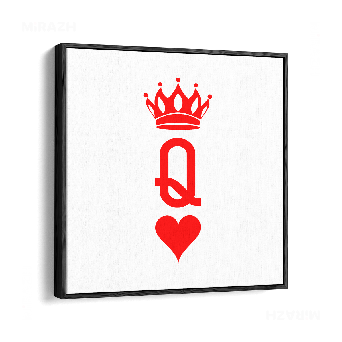 QueenOfHearts Framed Canvas 04 Black Wood