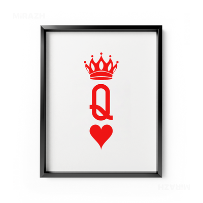 QueenOfHearts Framed Poster 01 Black Aluminum