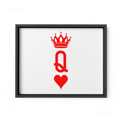 QueenOfHearts Framed Poster 03 Black Wood