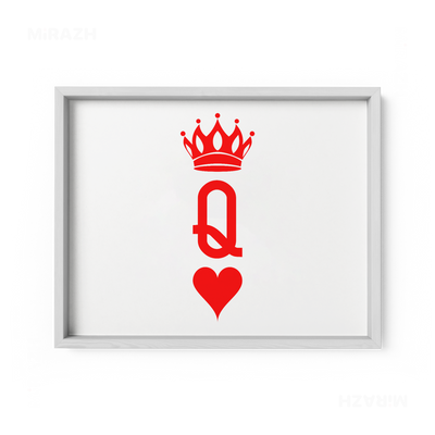 QueenOfHearts Framed Poster 03 White Wood