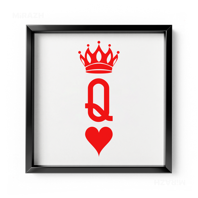QueenOfHearts Framed Poster 04 Black Aluminum