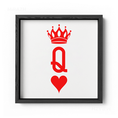 QueenOfHearts Framed Poster 04 Black Wood