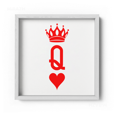 QueenOfHearts Framed Poster 04 White Wood