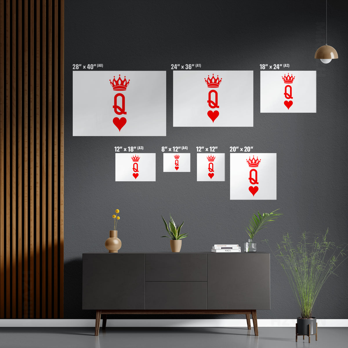 QueenOfHearts Frameless Canvas 06