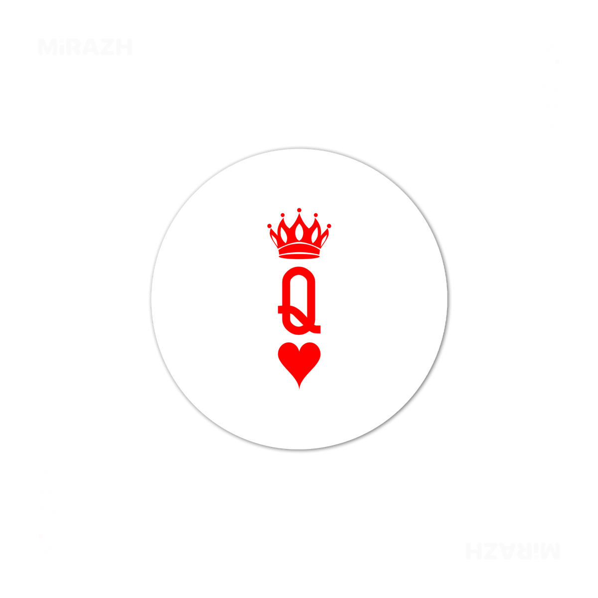 QueenOfHearts High Gloss Coaster 03 Round