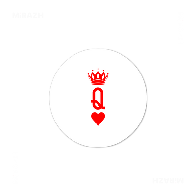 QueenOfHearts High Gloss Coaster 03 Round