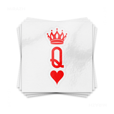 QueenOfHearts Kiss Cut Sticker 01 White