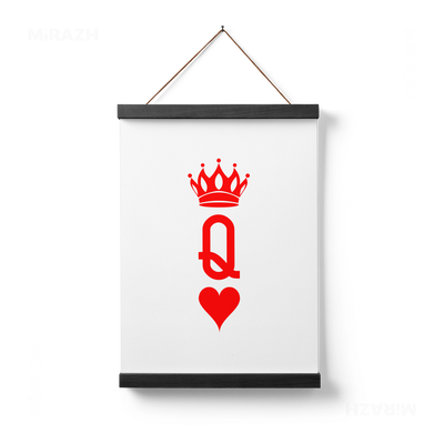QueenOfHearts Magnetic Hanger Poster 01 Black Wood