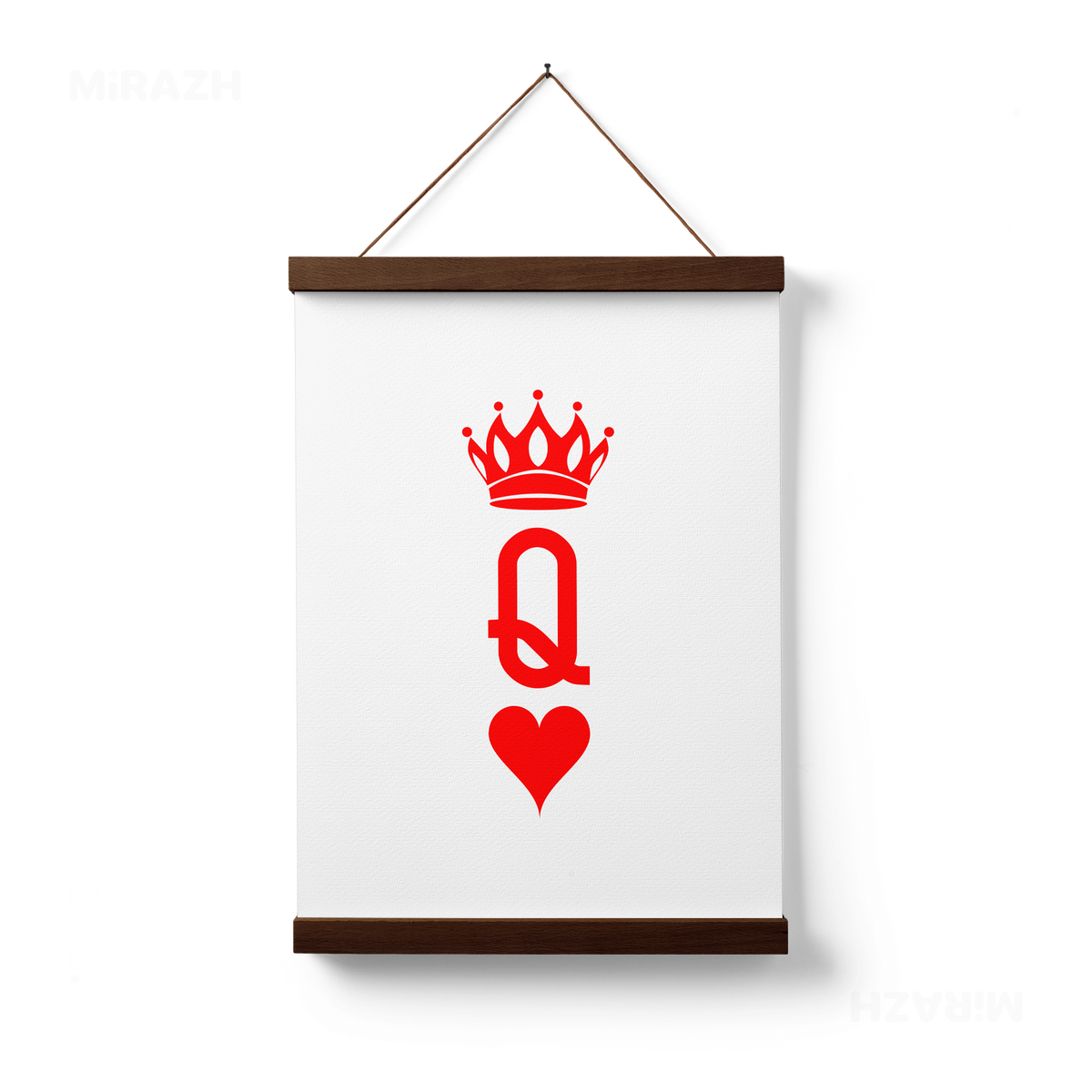 QueenOfHearts Magnetic Hanger Poster 01 Dark Wood