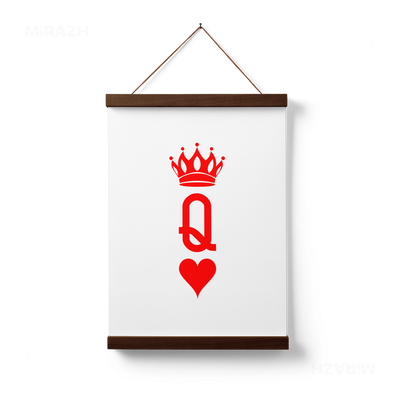 QueenOfHearts Magnetic Hanger Poster 01 Dark Wood