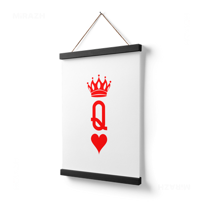 QueenOfHearts Magnetic Hanger Poster 03 Black Wood
